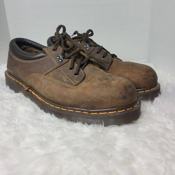 Dr. Martens Men\'s Boots Size 12 Brown Suede Steel Toe 7733 Work Shoes main image 7